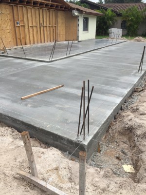 Concrete poured.