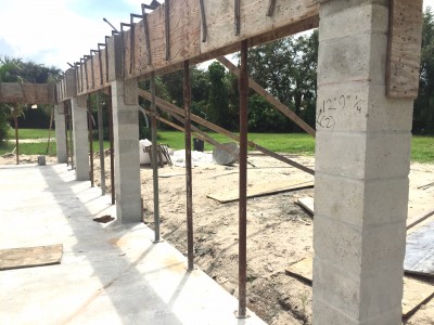 Concrete poured and ready for second story.