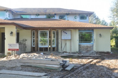 Downstairs windows are in!