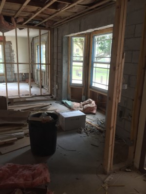 Bay window in dining room