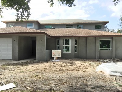 Stucco on house remodel done