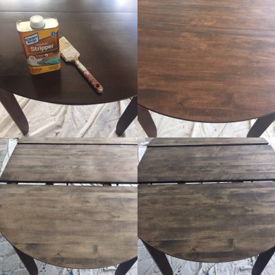 Refinishing a dark wood table