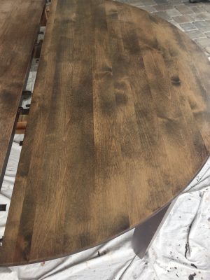 Refinishing a dark wood table