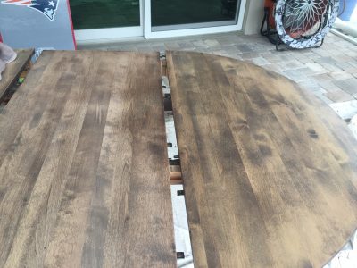 Refinishing a dark wood table