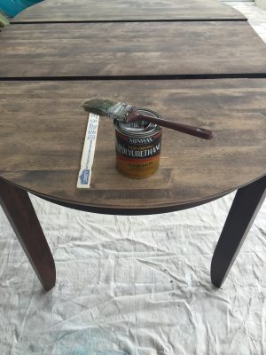 Refinishing a dark wood table