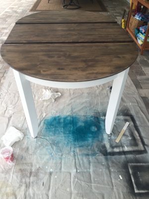 Refinishing a dark wood table