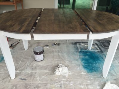 Refinishing a dark wood table