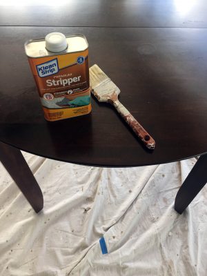 Refinishing a dark wood table