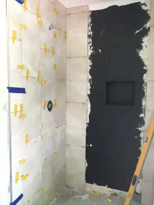 Guest Bathroom Tile Progress