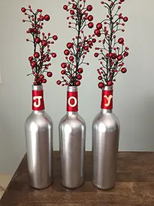 DIY Wine Bottle Christmas Craft