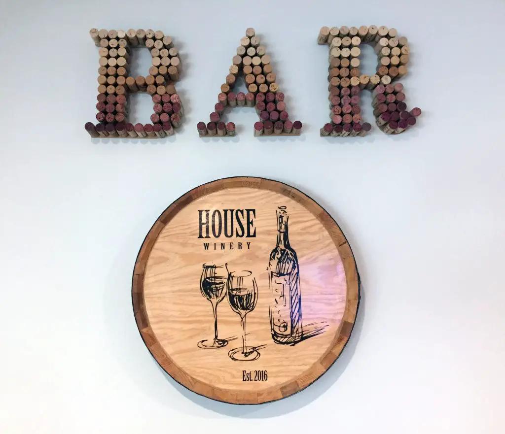 Wine Cork BAR sign