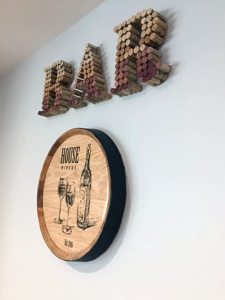 Wine Cork BAR sign, side view