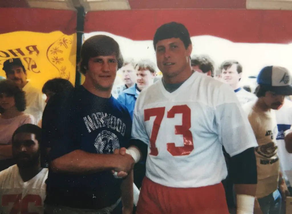 Chris and John Hannah (Patriots, Offensive Guard), 1984