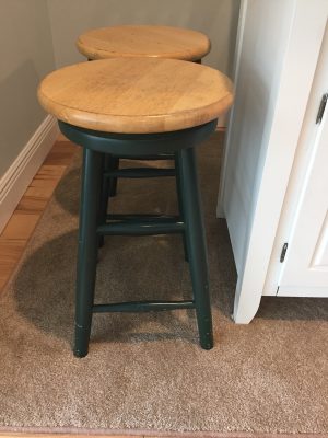 Refinished Bar Stools, Before