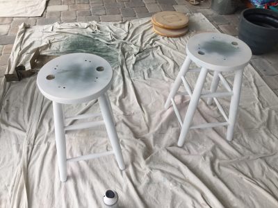 Spray Painting the Legs