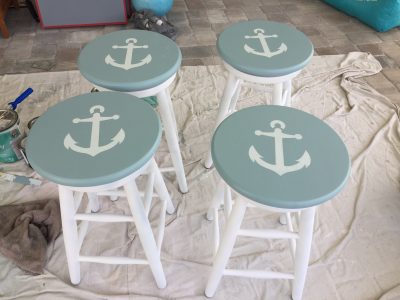 Refinished Bar Stools, After