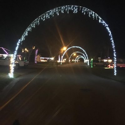 Blue Arched street in our neighborhood