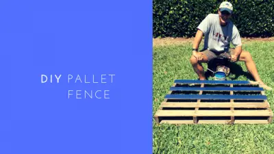 DIY Pallet Flag Fence