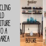 Upcycling old furniture into a bar area