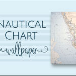 Nautical chart wallpaper