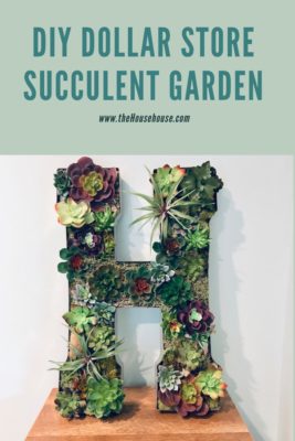 DIY Faux Succulent Monogram Garden