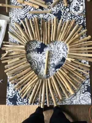 DIY Driftwood Heart Wreath