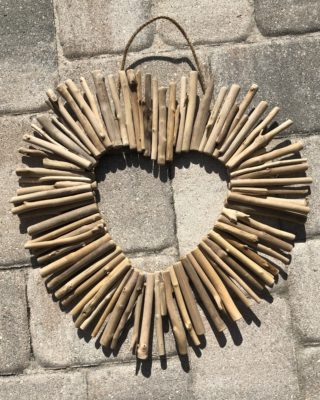 DIY Driftwood Heart Wreath