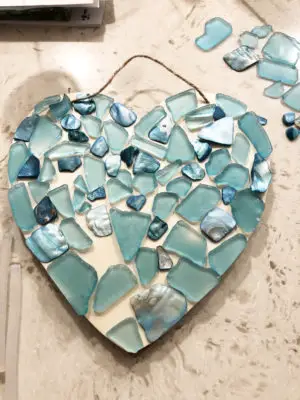 DIY Sea Glass Heart