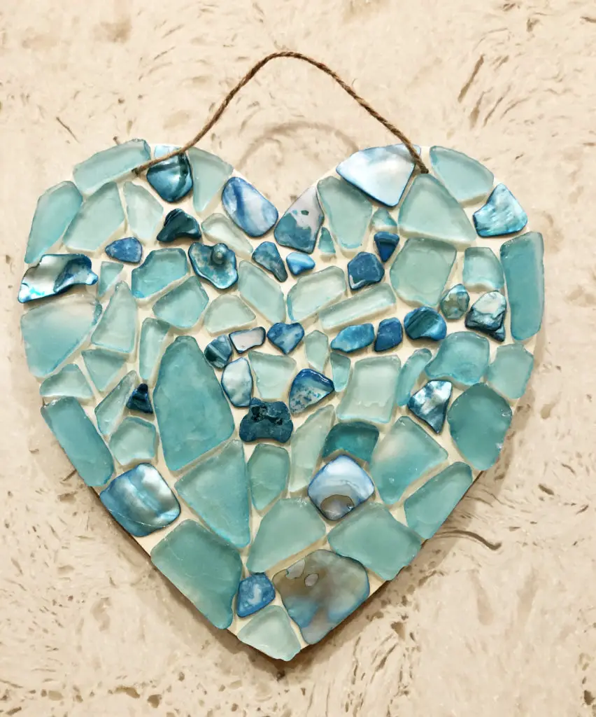 DIY Sea Glass Heart