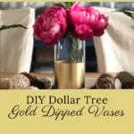 DIY Gold Dipped Vases