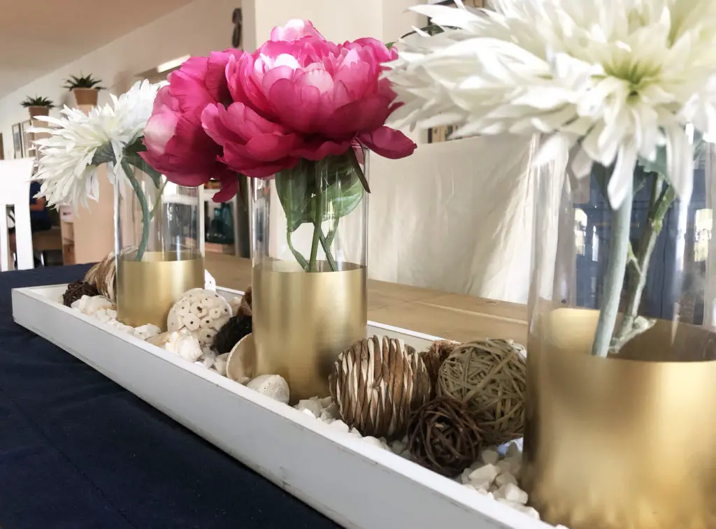 Dollar Tree DIY Gold Dipped Vases