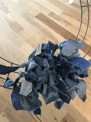 DIY Denim Rag Wreath