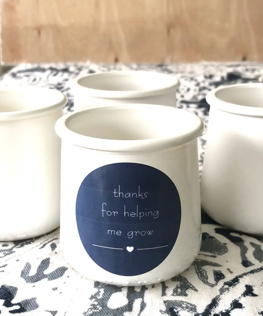 DIY Oui Yogurt Jar Project (it makes a Great Teacher Gift) - the House house