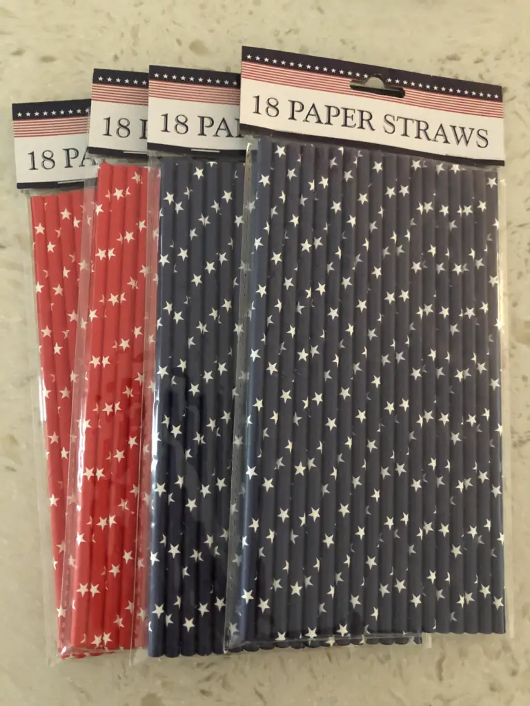 Paper Straws from Dollar Tree