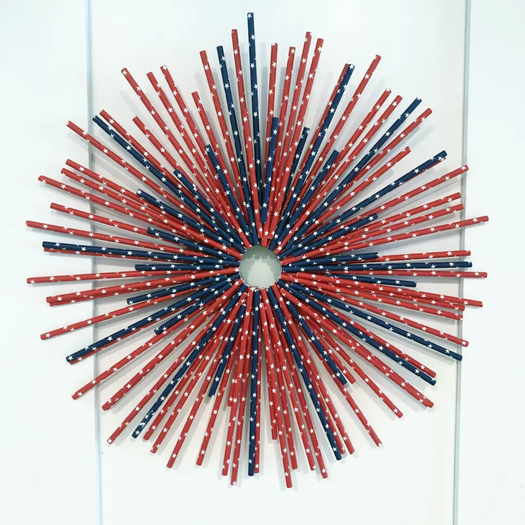 Patriotic Straw Wreath