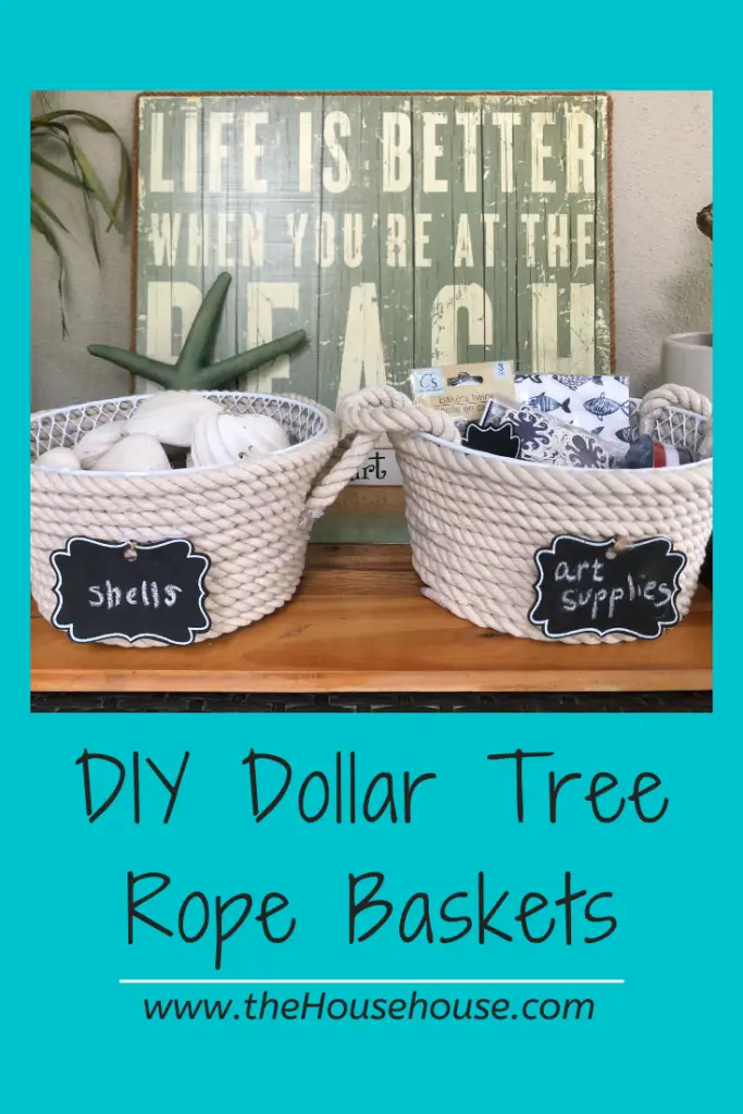 DIY Dollar Tree Rope Basket