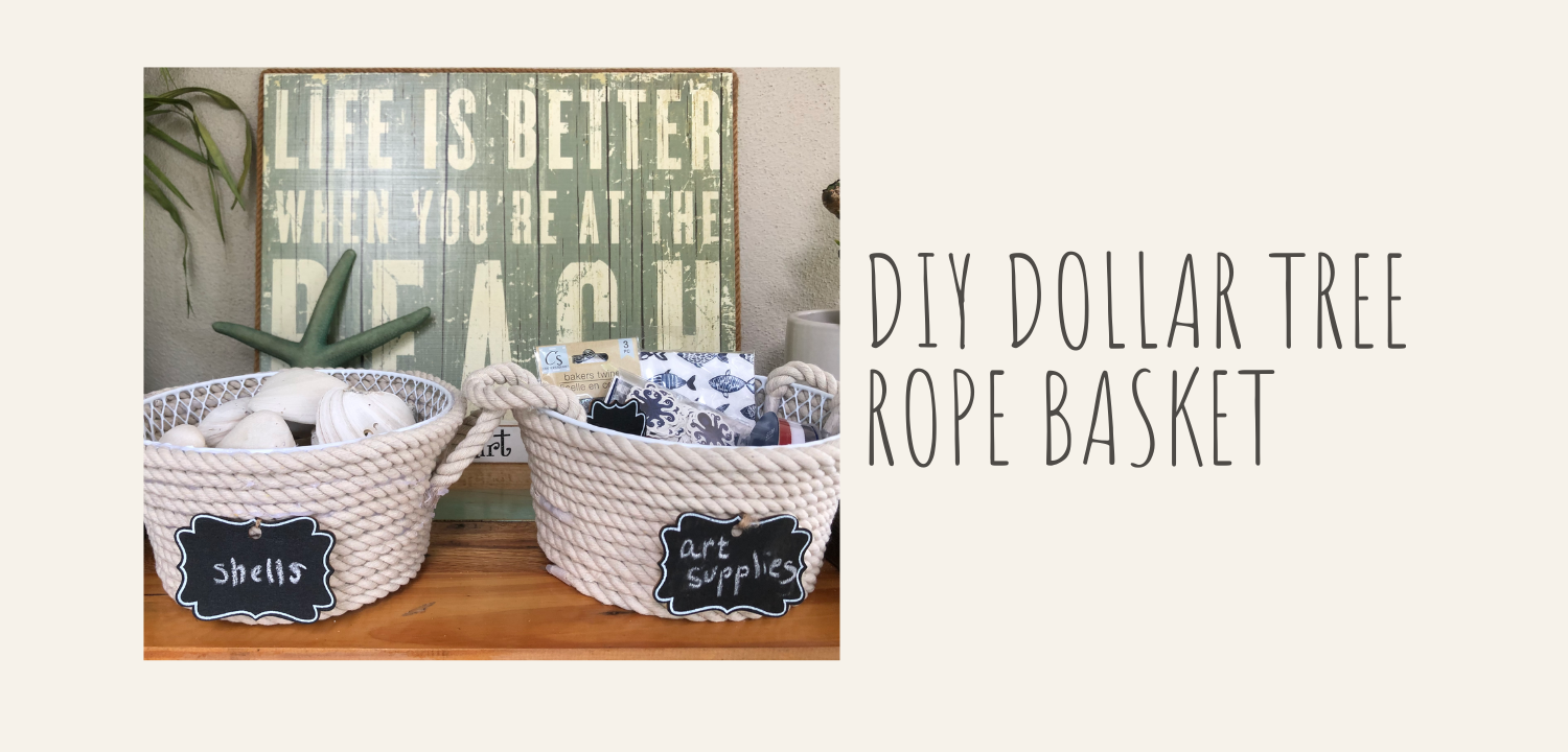 DIY Dollar Tree Rope Basket the House house