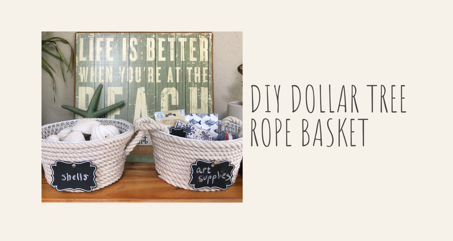 DIY Dollar Tree Rope Basket - the House house %