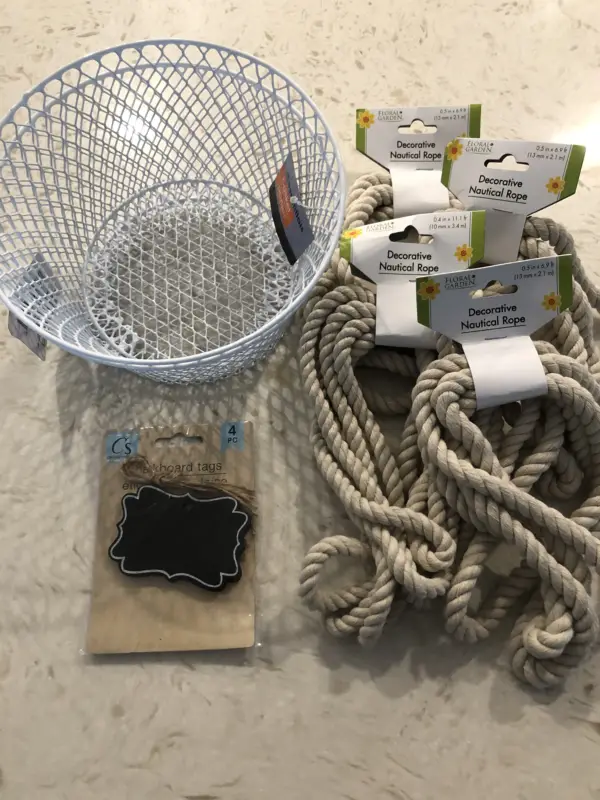 DIY Dollar Tree Rope Basket the House house