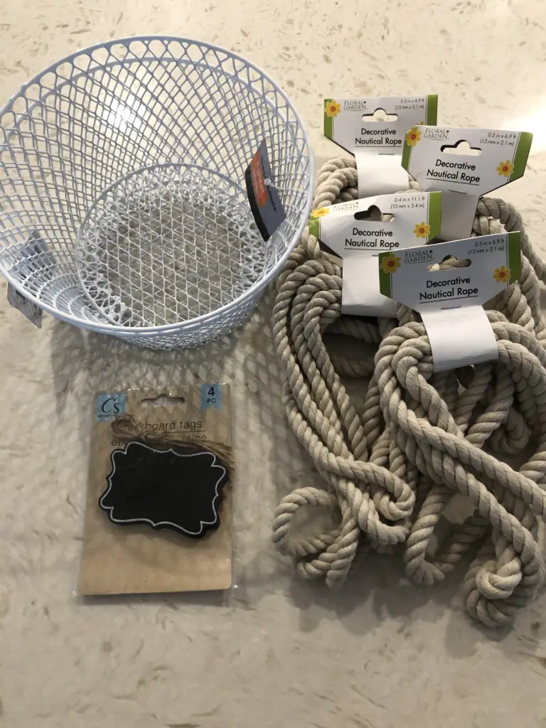 DIY Dollar Tree Rope Basket