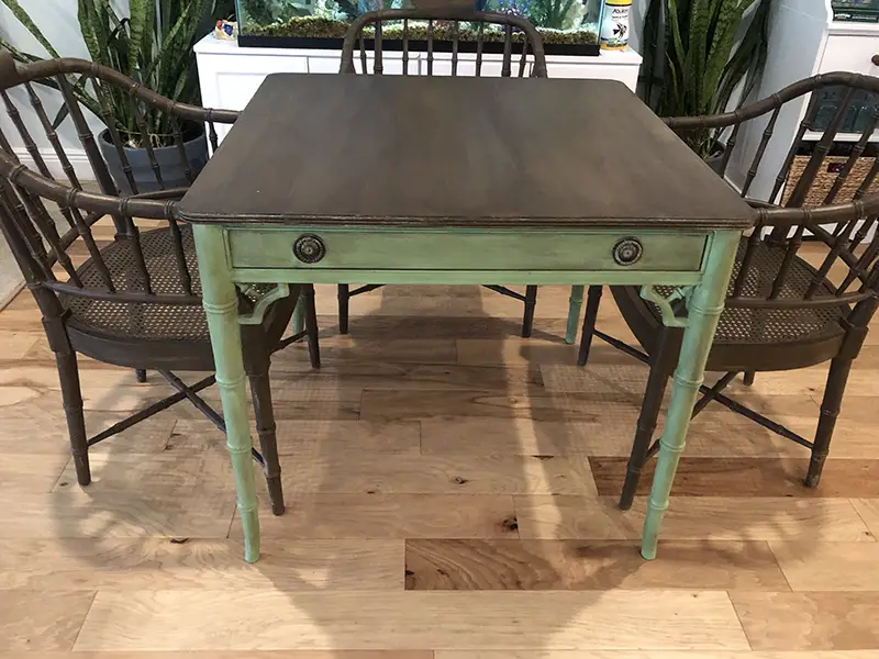 Thrift Store Challenge - Tropical Card Table