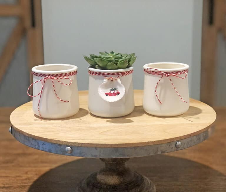 Oui Yogurt Jar Simple Christmas Craft the House house
