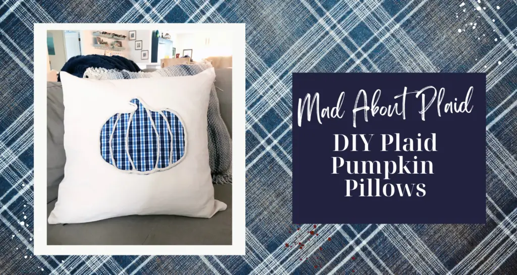Plaid pumpkin pillow clearance