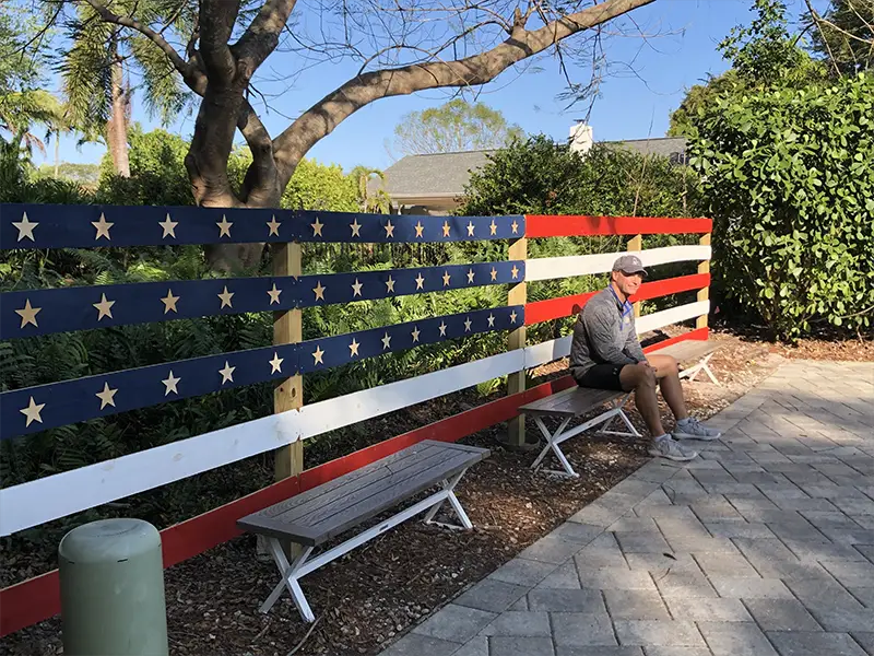 DIY Patriotic Fence