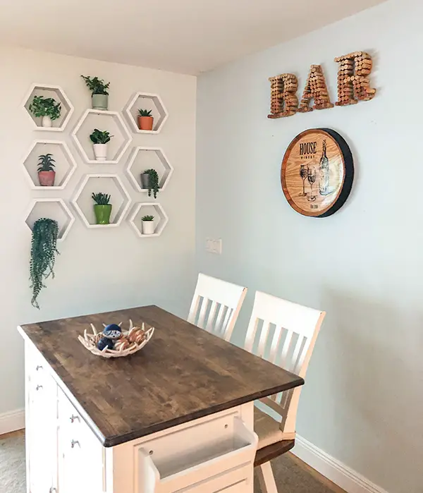 DIY Hexagon Shelves