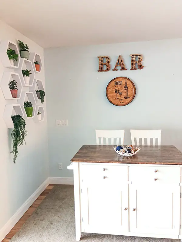 DIY Hexagon Shelves