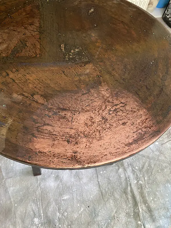 Copper Top End Table - Before