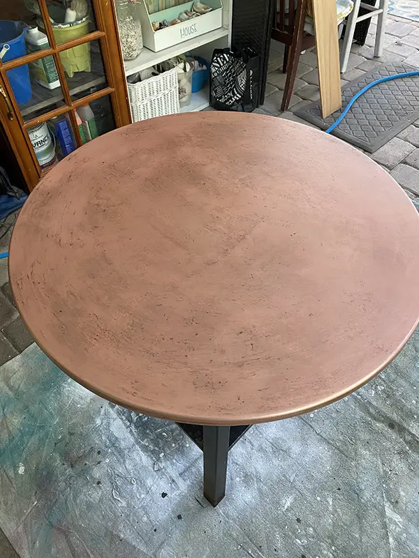 Copper Top End Table - After