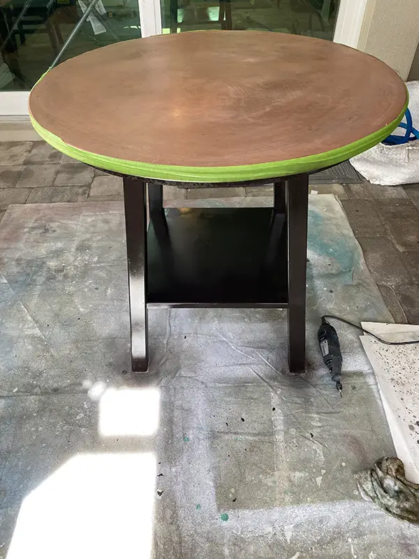 Copper Top End Table