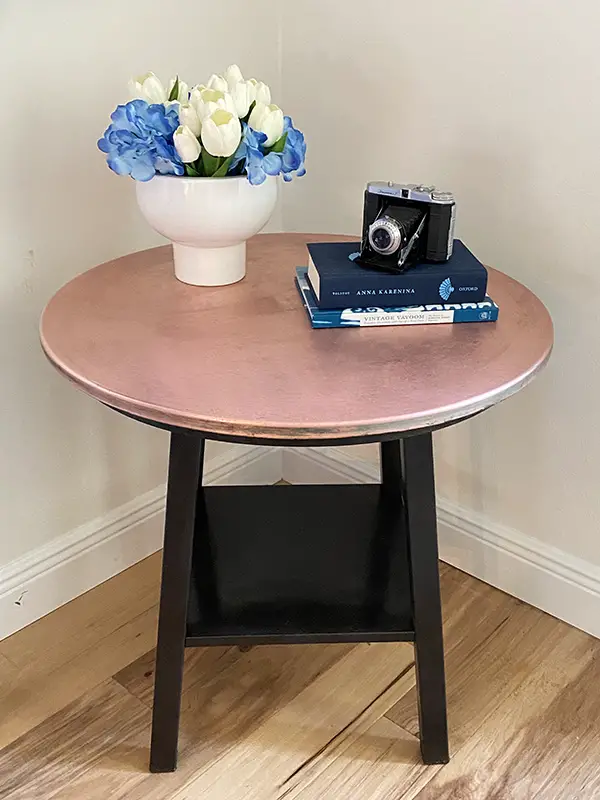 Copper Top End Table - After